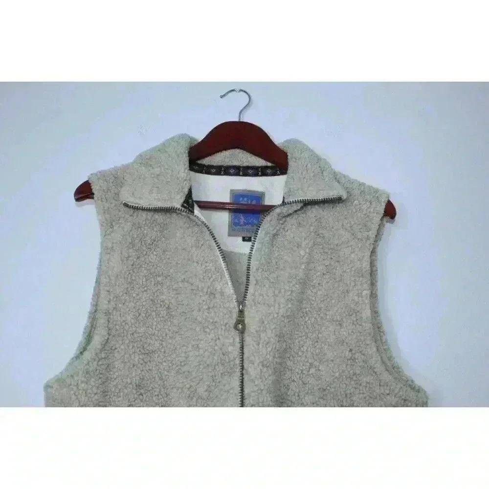 Vintage Alf Women's Sleeveless Western Cowgirl Made in USA Sherpa Vest Size‎ S - Picture 2 of 12